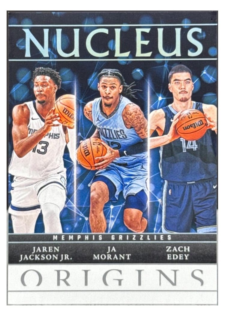 2024-25 Panini Origins Nucleus Set Zach Edey/Ja Morant/Jaren Jackson Jr. #6 card
