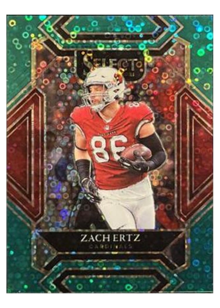 2021 Panini Select Base Set Zach Ertz Green Disco #228 card