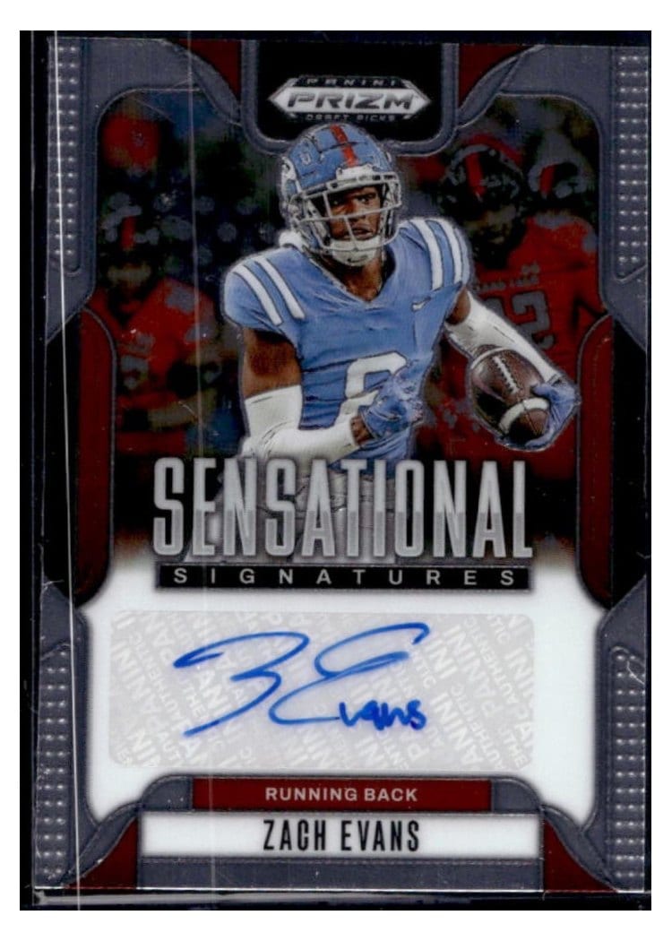 2025 Panini Prizm Draft Picks Sensational Signatures Zach Evans #24 card