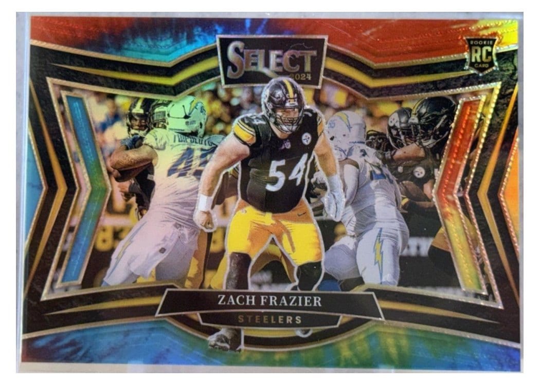 2024 Panini Select Base Set Zach Frazier Tie-Dye Prizm #435 card