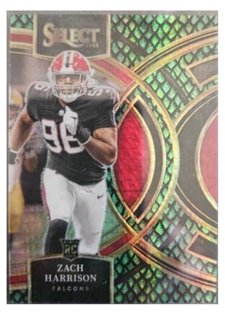 2023 Panini Select Base Set Zach Harrison Dragon Scale Prizm #120 card