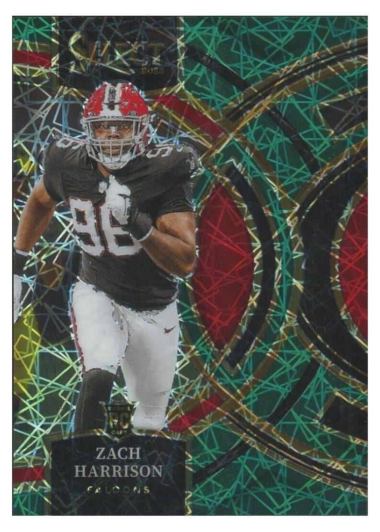 2023 Panini Select Base Set Zach Harrison Green Prizm #120 card