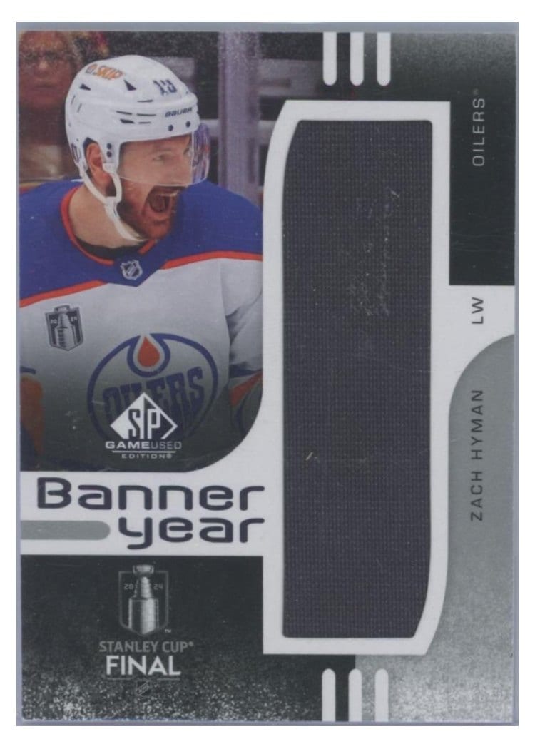 2024-25 SP Game Used 2024 Stanley Cup Finals Banner Year Relics Zach Hyman #BYSC-ZH card