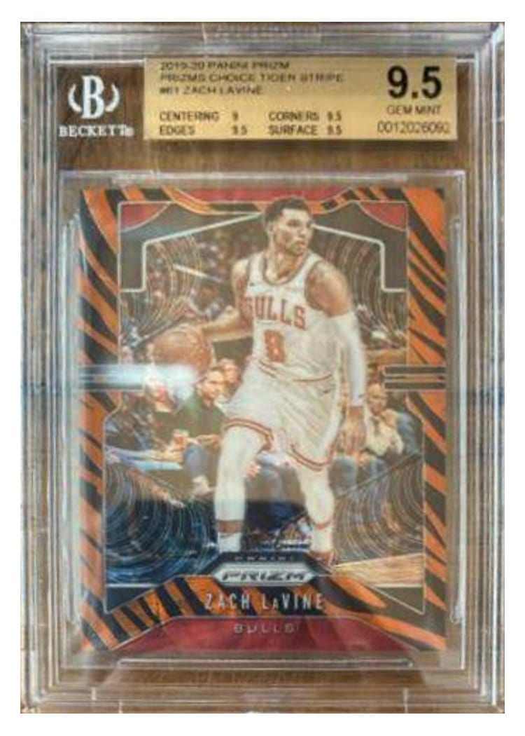 2019-20 Panini Prizm Base Set Zach LaVine #61 card