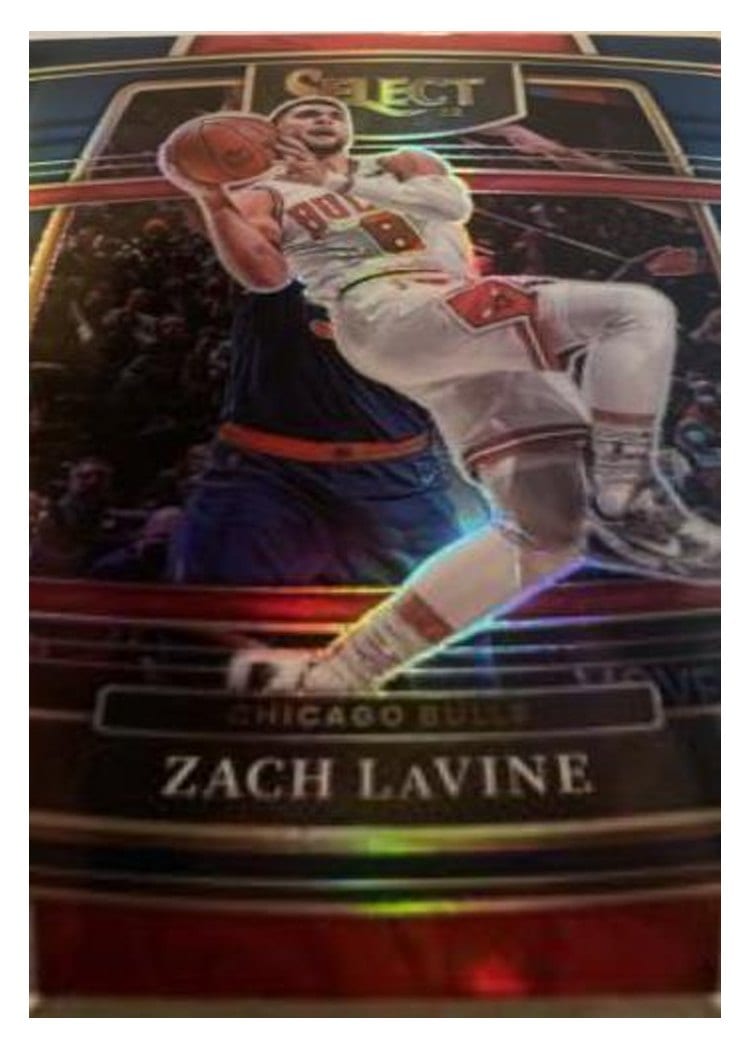 2021-22 Panini Select Base Set Zach LaVine Blue Prizm #76 card