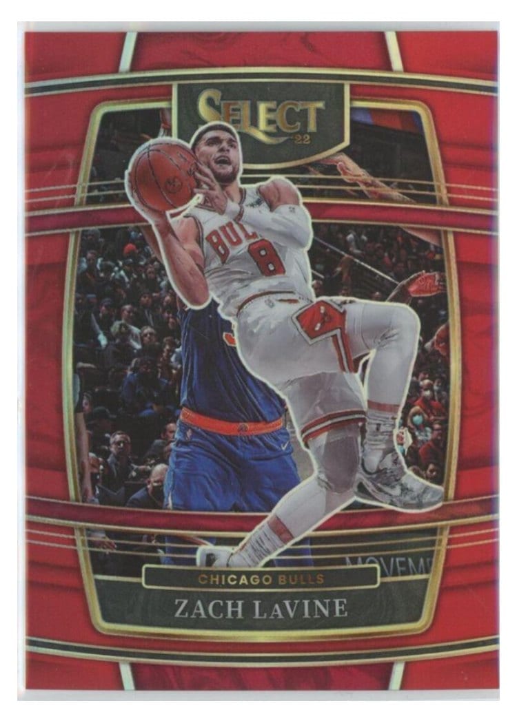 2021-22 Panini Select Base Set Zach LaVine Red Prizm #76 card