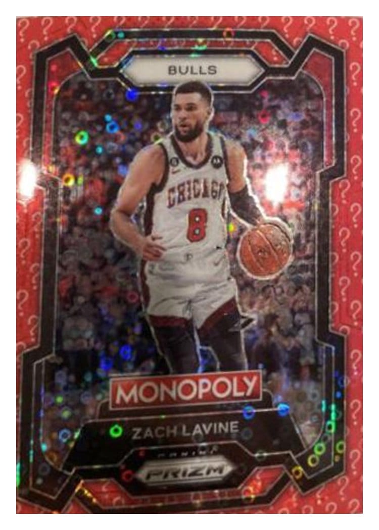 2023-24 Panini Prizm Monopoly Base Set Zach Lavine Question Mark #17 card