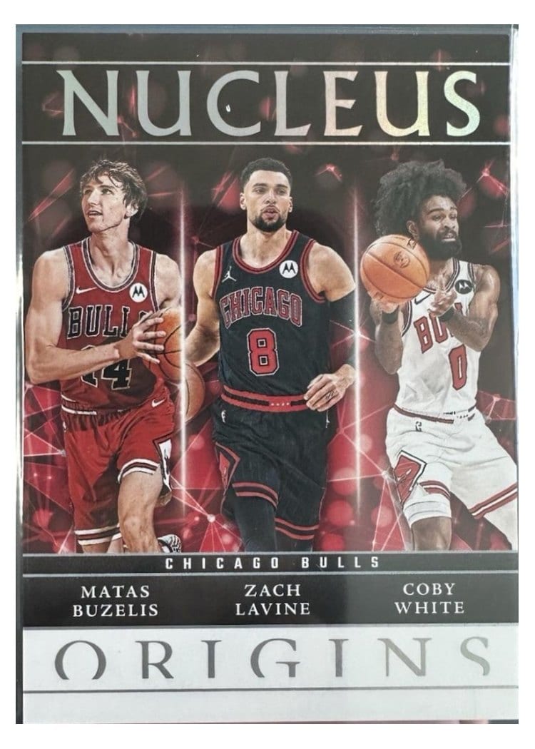 2024-25 Panini Origins Nucleus Set Zach LaVine/Coby White/Matas Buzelis #4 card