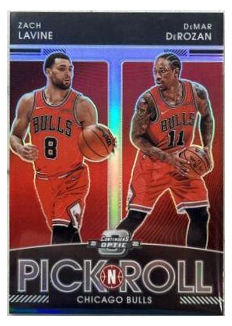 2021-22 Panini Contenders Optic Pick n Roll Zach LaVine / DeMar DeRozan #16 card