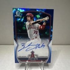 2023 Bowman Sapphire Edition Autographs Zach Neto #BSPA-ZN card