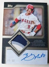 2025 Topps Autograph Patch Zach Neto #TFAP2-ZN card