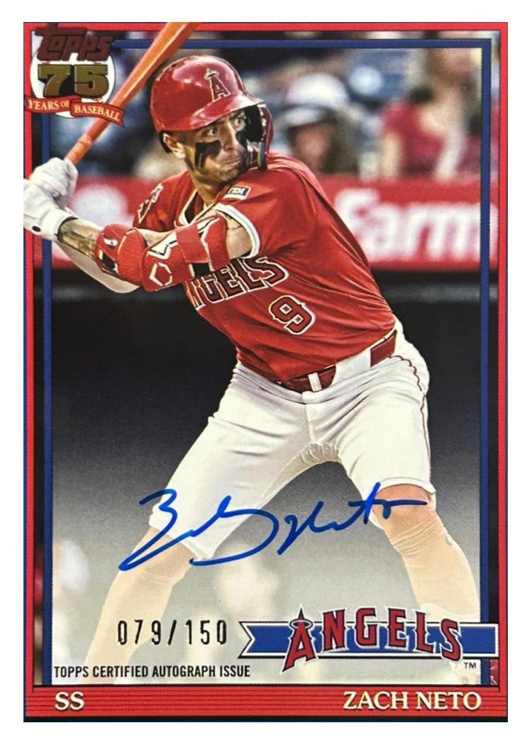 2026 Topps 1991 Topps Autographs Zach Neto #91A-ZN card