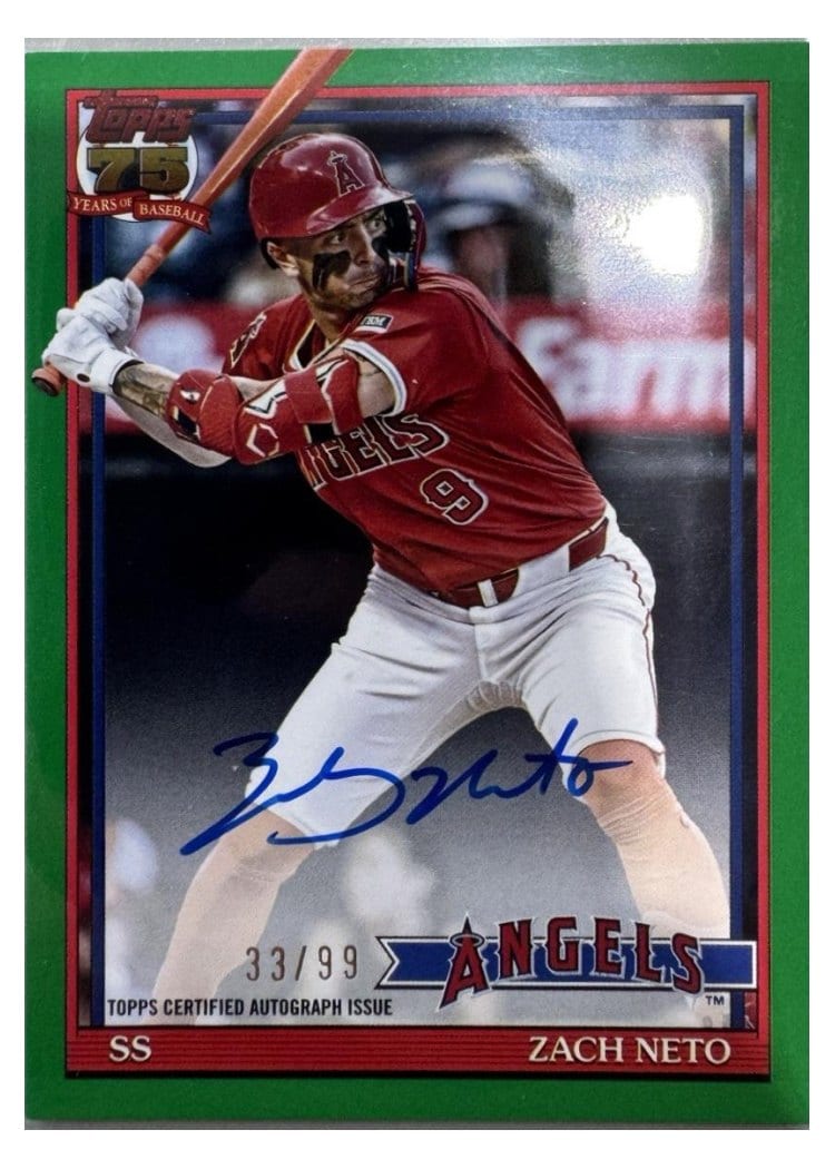 2026 Topps 1991 Topps Autographs Zach Neto #91A-ZN card
