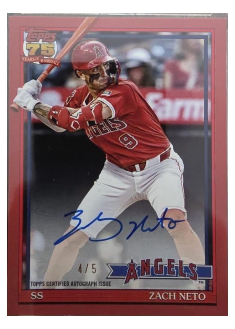 2026 Topps 1991 Topps Autographs Zach Neto #91A-ZN card