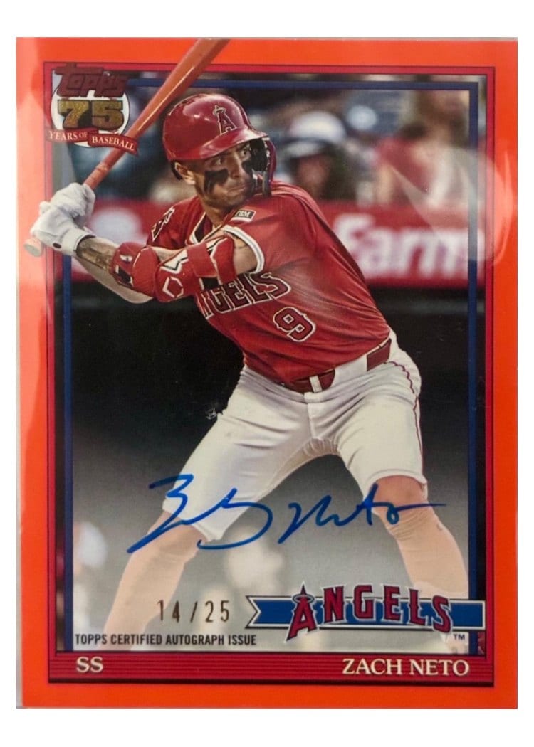 2026 Topps 1991 Topps Autographs Zach Neto #91A-ZN card