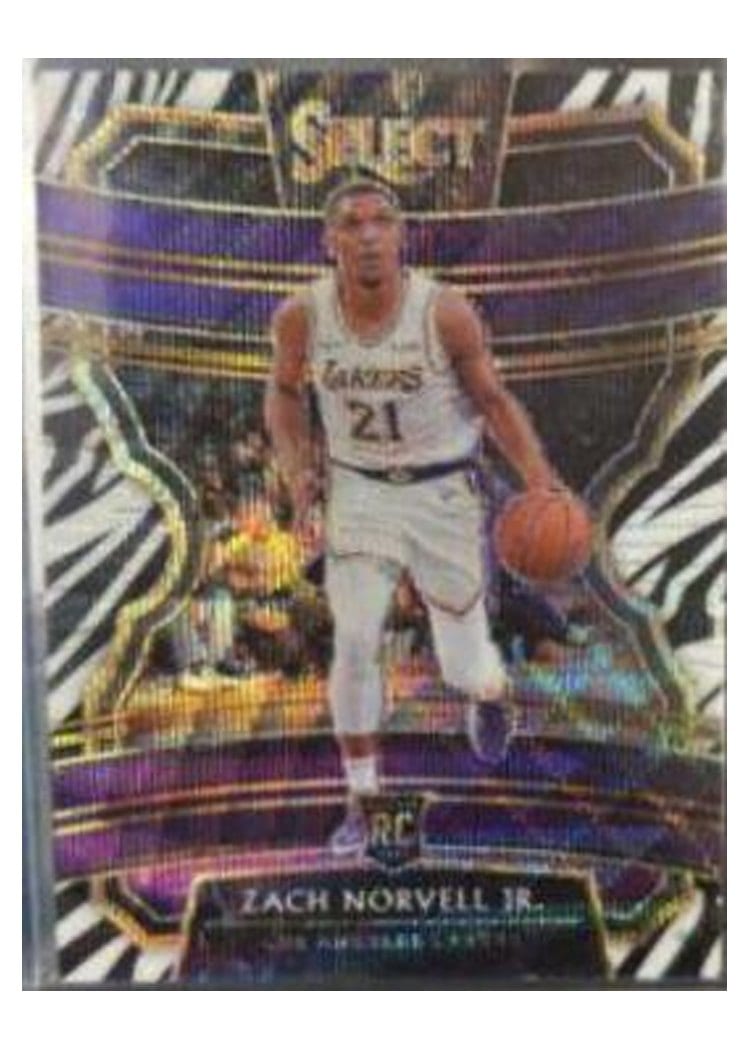 2019-20 Panini Select Base Set Zach Norvell Jr. Zebra Prizm #9