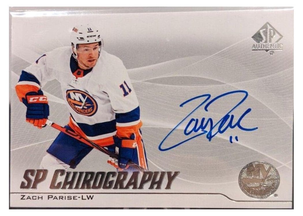2021-22 SP Authentic Chirography Zach Parise #C-ZP card
