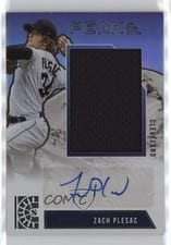 2022 Panini Capstone Peak Material Signatures Zach Plesac #PMS-ZP card
