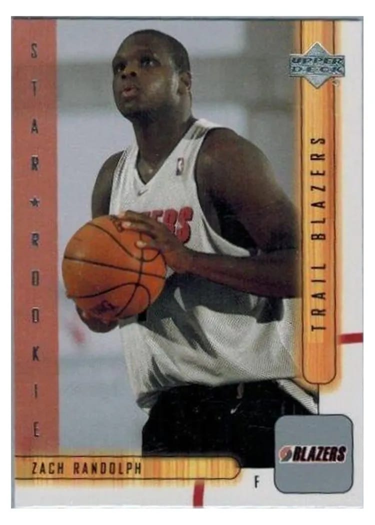 2001 Upper Deck Zach Randolph #210 card