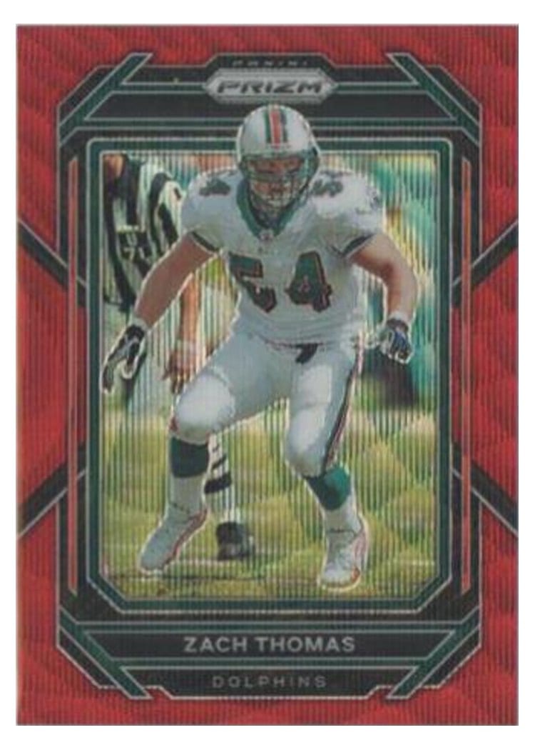 2022 Panini Prizm Base Set Zach Thomas Red Wave #186 card