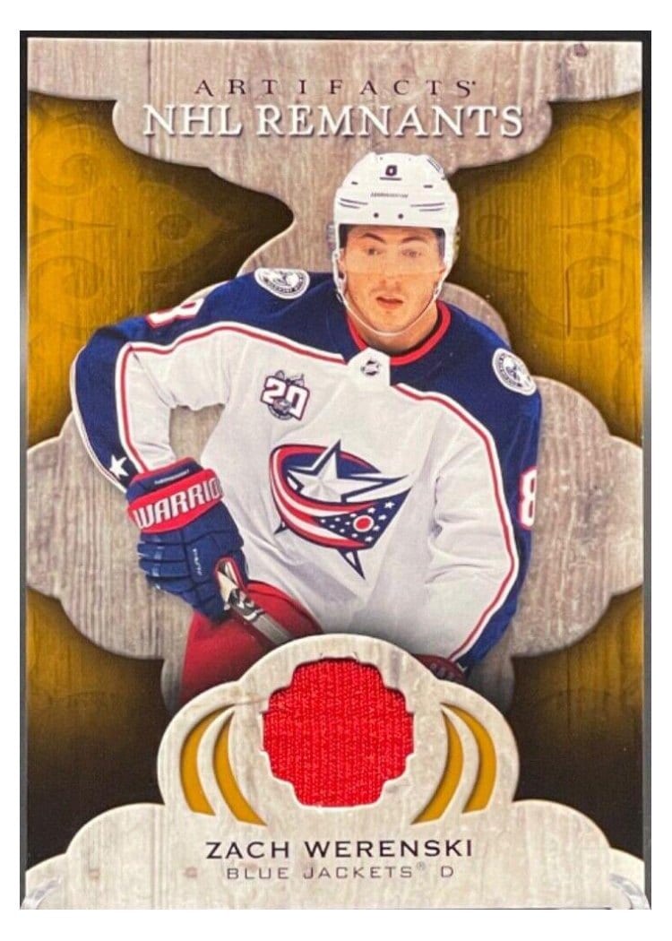 2021-22 Upper Deck Artifacts NHL Remnants Zach Werenski #NR-ZW card