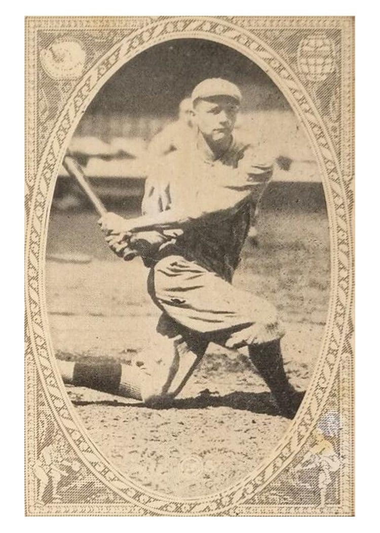 1922 Neilson's Chocolate Type I Zach Wheat #117 card