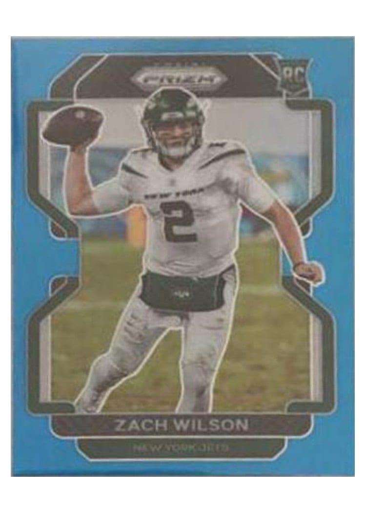 2021 Panini Prizm Base Set Zach Wilson Light Blue Prizm #332 card