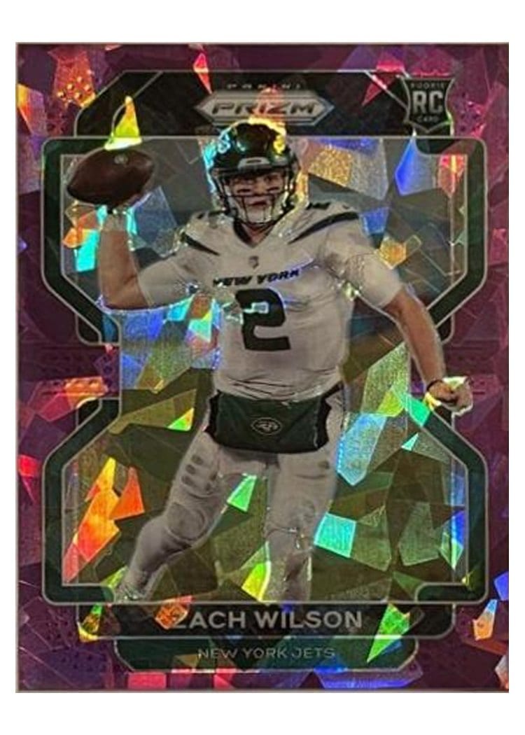 2021 Panini Prizm Base Set Zach Wilson Purple Ice Prizm #332 card
