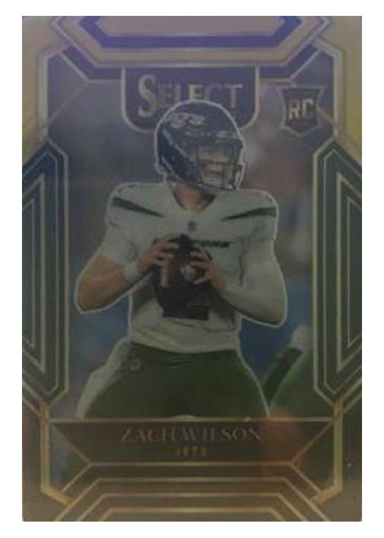 2021 Panini Select Base Set Zach Wilson Black Gold Die Cut #244 card