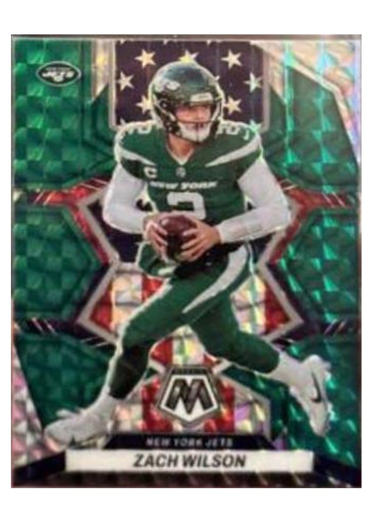 2022 Panini Mosaic Base Set Zach Wilson Green #270 card