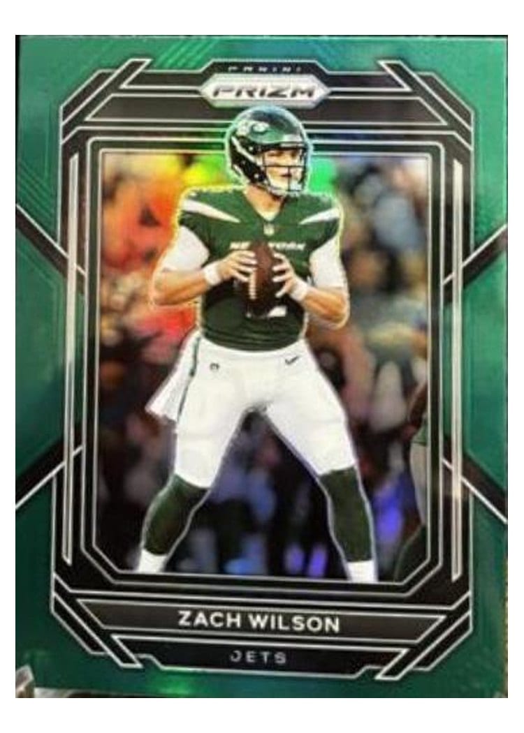 2022 Panini Prizm Base Set Zach Wilson Green #225 card
