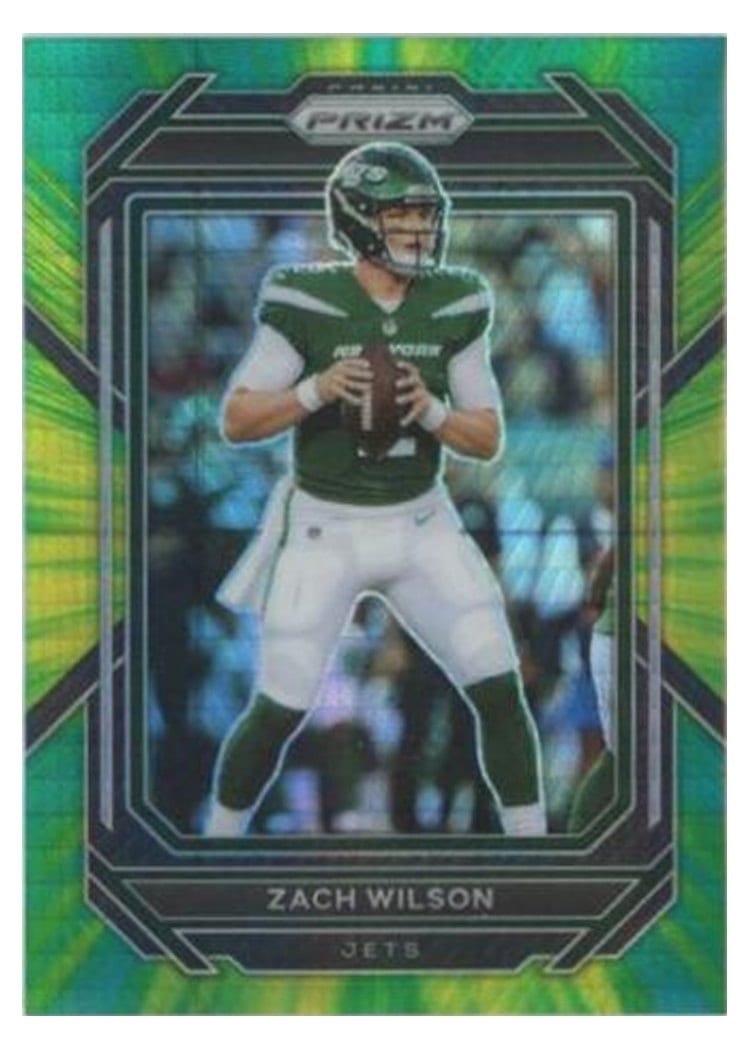 2022 Panini Prizm Base Set Zach Wilson Hyper #225 card