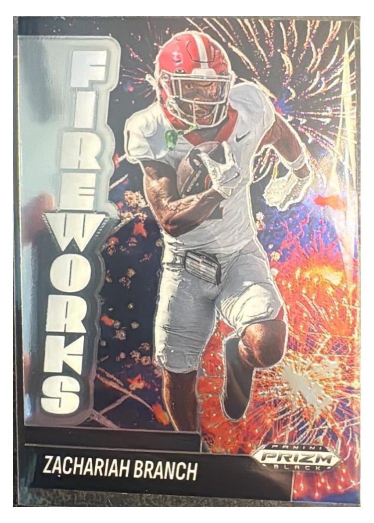 2025 Panini Prizm Black Fireworks Zachariah Branch #4 card