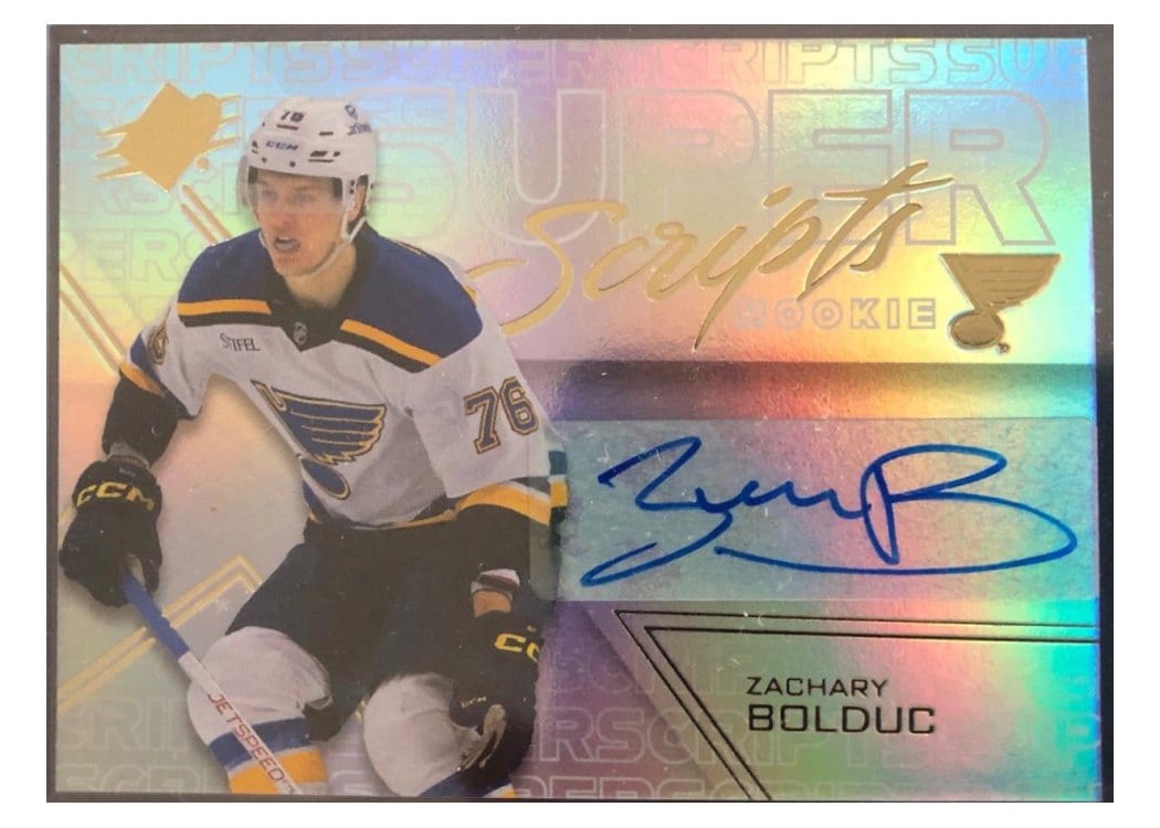 2024-25 SPx SuperScripts Rookies Zachary Bolduc #SSR-ZB card