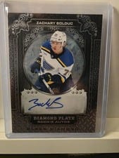 2024-25 Upper Deck Black Diamond Diamond Plate Rookie Autograph Zachary Bolduc #DPR-ZB