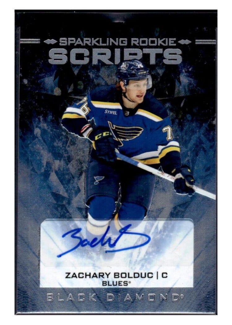 2024-25 Upper Deck Black Diamond Sparkling Rookie Scripts Zachary Bolduc #SRS-ZB card