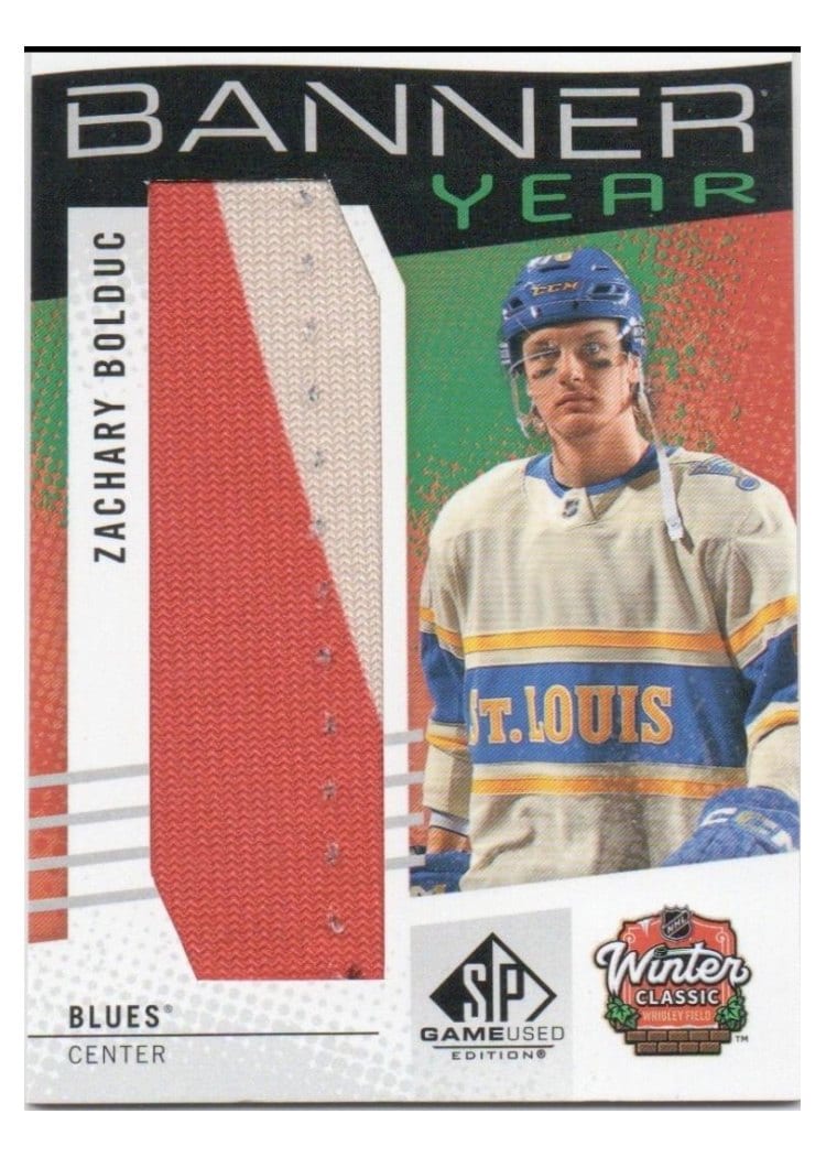 2025-26 SP Game Used 2025 Winter Classic Banner Year Relics Zachary Bolduc #BYWC-ZB card