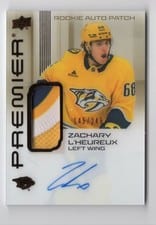 2024-25 Upper Deck Premier Acetate Auto Patch Rookies Zachary L'Heureux #AR-ZL card