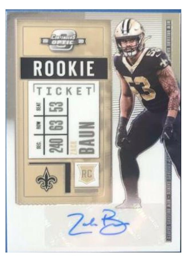 2020 Panini Contenders Optic Base Set Zack Baun #167 card