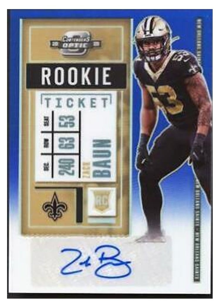 2020 Panini Contenders Optic Base Set Zack Baun #167 card