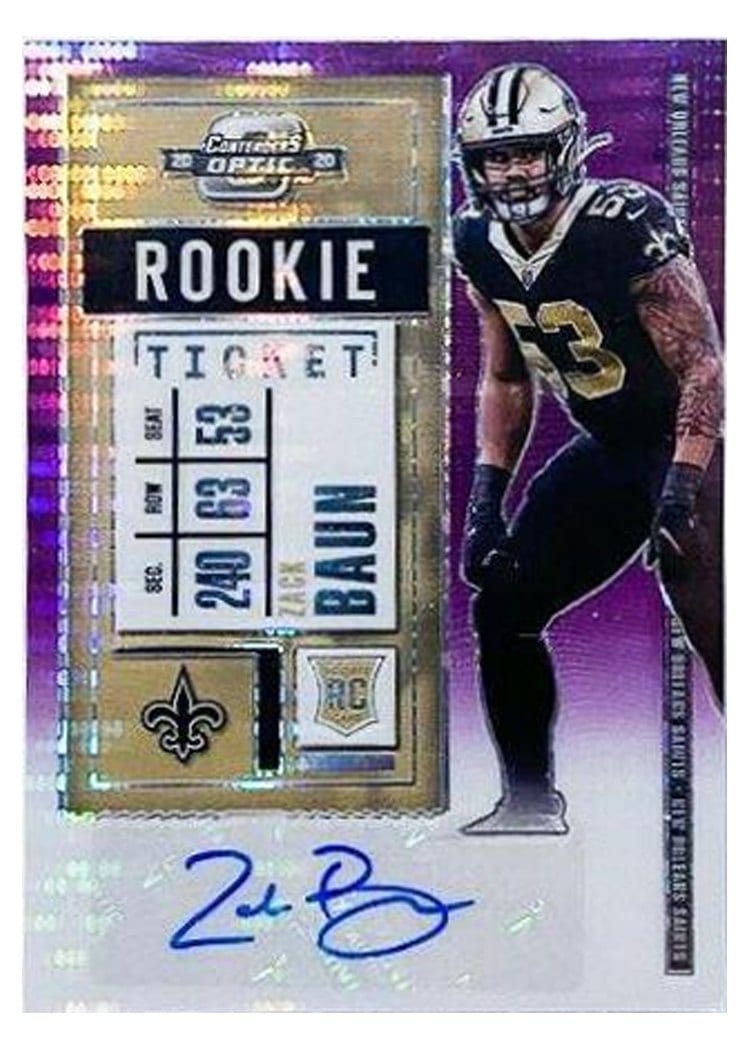 2020 Panini Contenders Optic Base Set Zack Baun #167 card