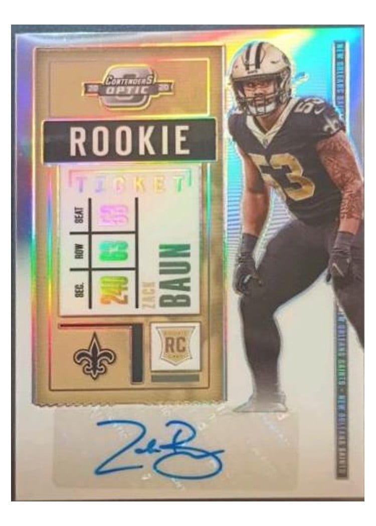 2020 Panini Contenders Optic Base Set Zack Baun #167 card