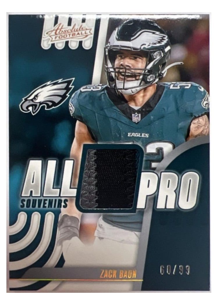 2025 Panini Absolute All Pro Souvenirs Zack Baun #APS-ZBN card
