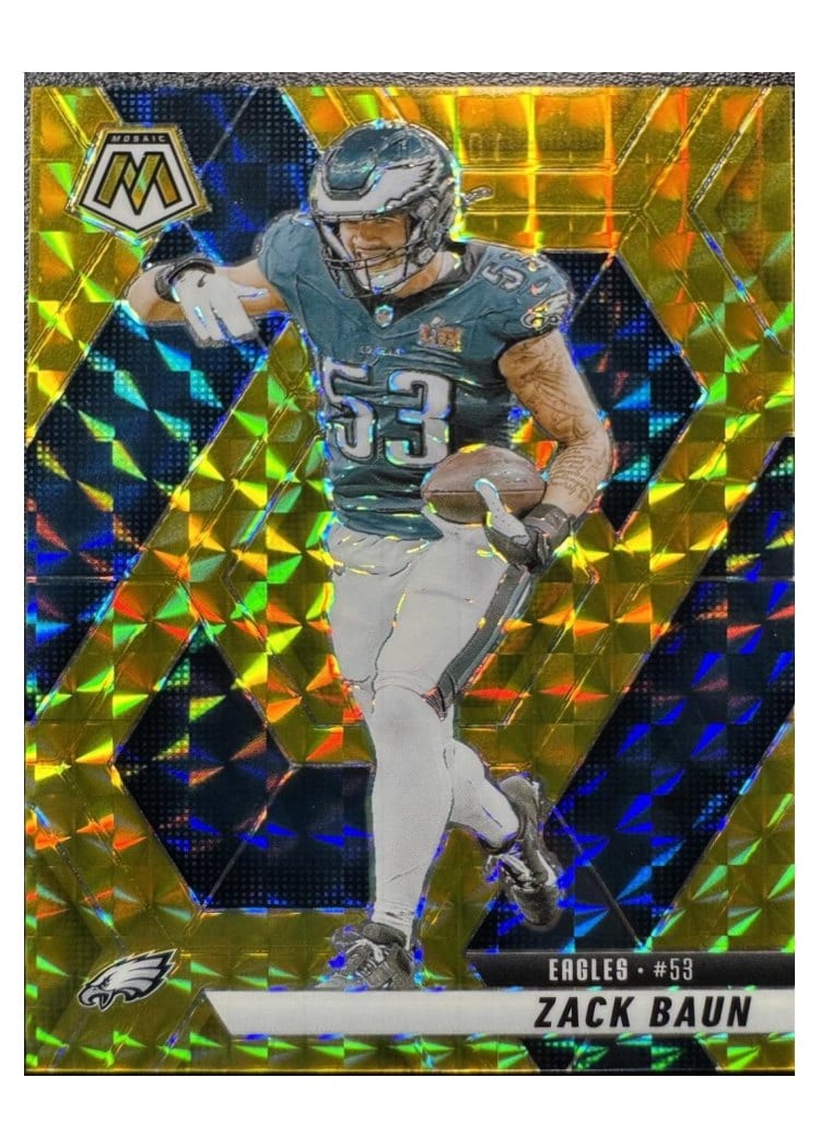 2025 Panini Mosaic Base Set Zack Baun Gold #141 card