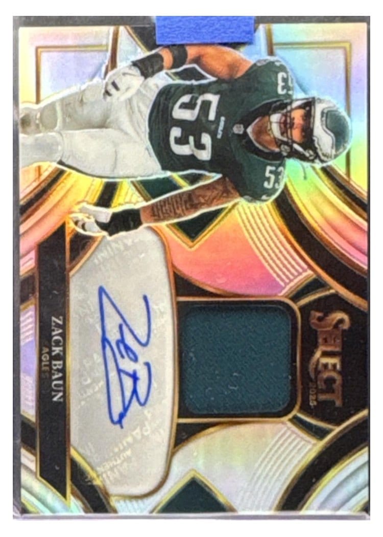 2025 Panini Select Signature Memorabilia Zack Baun #7 card