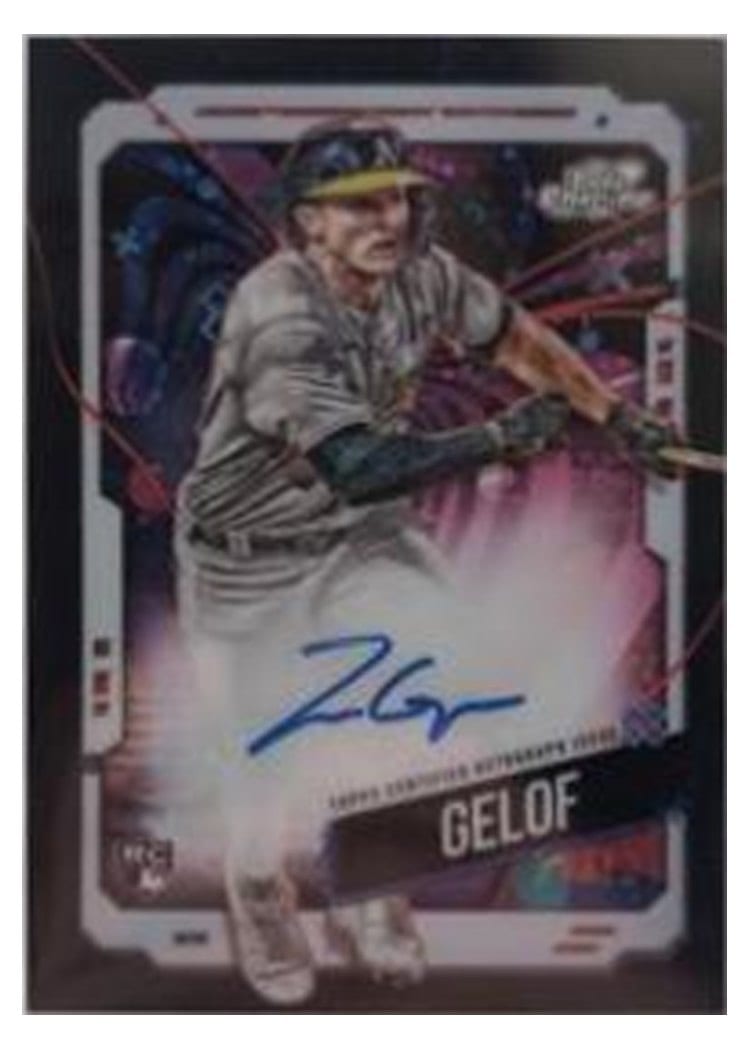 2024 Topps Cosmic Chrome Autographs Zack Gelof Black Eclipse Refractor #CCA-ZG card