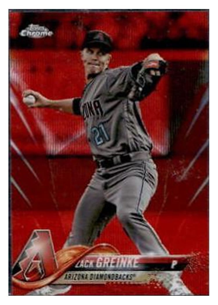 2018 Topps Chrome Base Set Zack Greinke #156 card