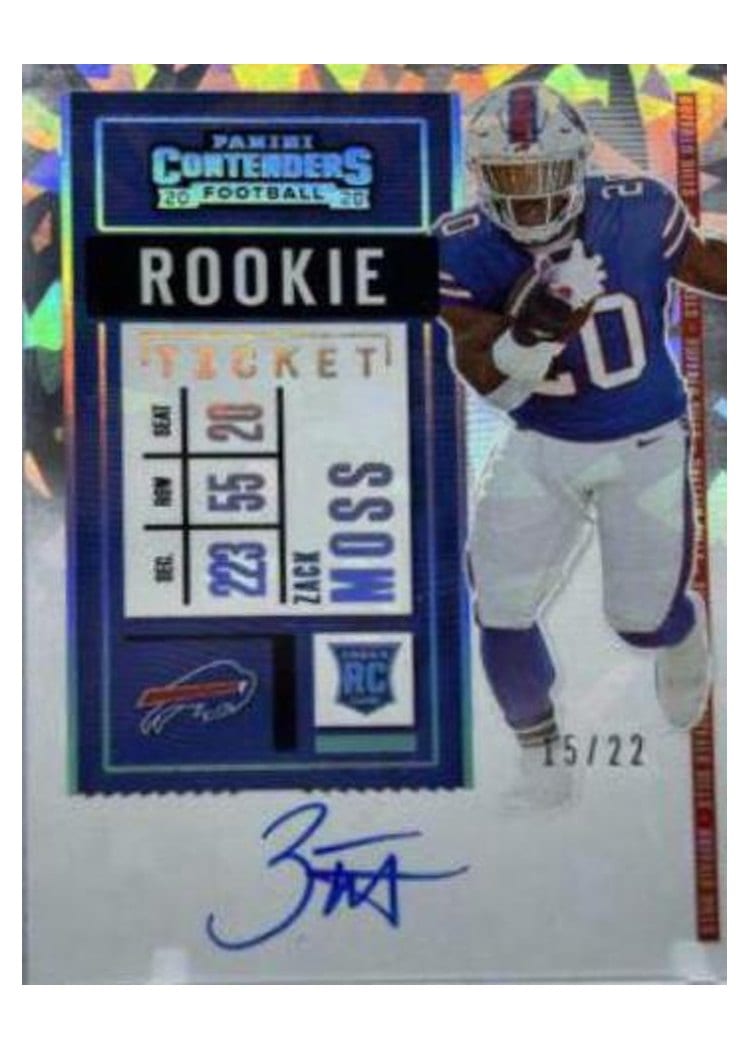 2020 Panini Contenders Optic Base Set Zack Moss #131 card
