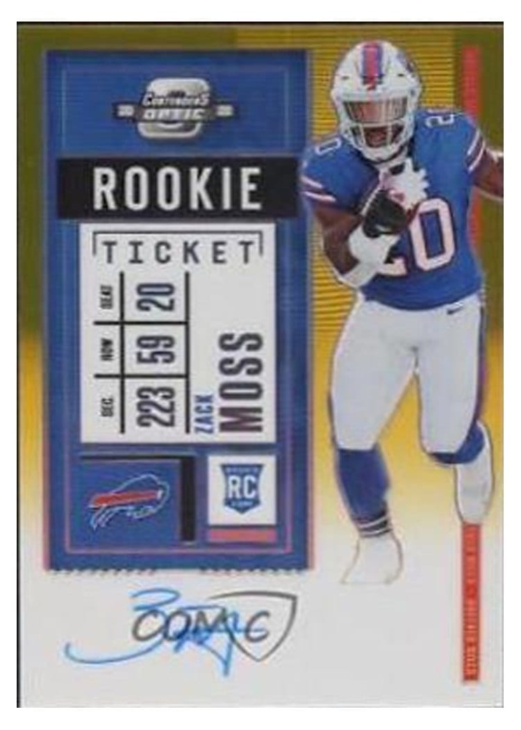 2020 Panini Contenders Optic Base Set Zack Moss #131 card