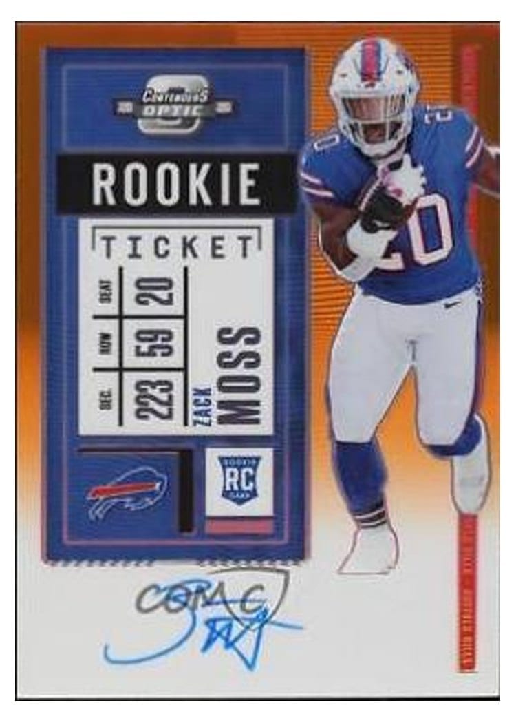 2020 Panini Contenders Optic Base Set Zack Moss #131 card